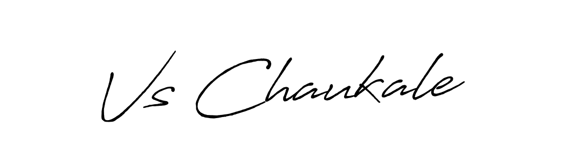 Vs Chaukale stylish signature style. Best Handwritten Sign (Antro_Vectra_Bolder) for my name. Handwritten Signature Collection Ideas for my name Vs Chaukale. Vs Chaukale signature style 7 images and pictures png