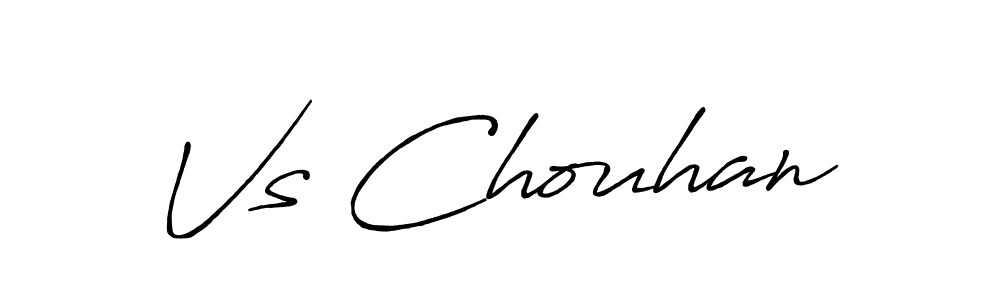 How to make Vs Chouhan signature? Antro_Vectra_Bolder is a professional autograph style. Create handwritten signature for Vs Chouhan name. Vs Chouhan signature style 7 images and pictures png