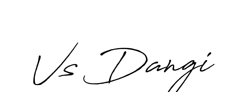 Use a signature maker to create a handwritten signature online. With this signature software, you can design (Antro_Vectra_Bolder) your own signature for name Vs Dangi. Vs Dangi signature style 7 images and pictures png