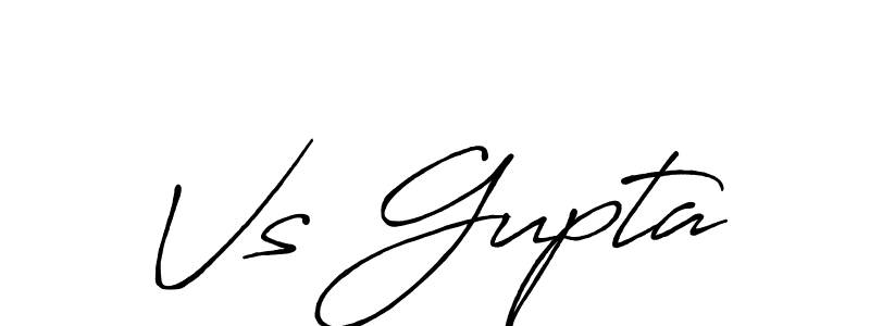 Vs Gupta stylish signature style. Best Handwritten Sign (Antro_Vectra_Bolder) for my name. Handwritten Signature Collection Ideas for my name Vs Gupta. Vs Gupta signature style 7 images and pictures png