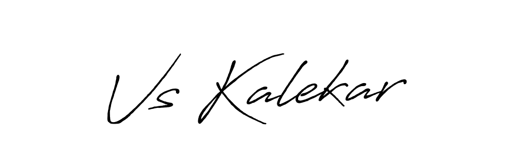 Create a beautiful signature design for name Vs Kalekar. With this signature (Antro_Vectra_Bolder) fonts, you can make a handwritten signature for free. Vs Kalekar signature style 7 images and pictures png