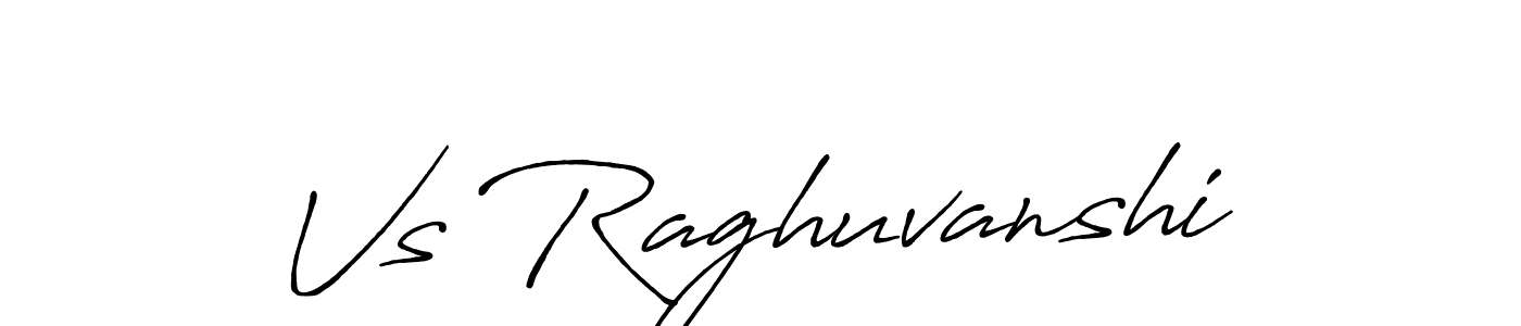 Make a beautiful signature design for name Vs Raghuvanshi. With this signature (Antro_Vectra_Bolder) style, you can create a handwritten signature for free. Vs Raghuvanshi signature style 7 images and pictures png