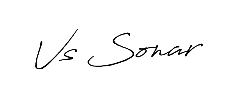 Make a beautiful signature design for name Vs Sonar. With this signature (Antro_Vectra_Bolder) style, you can create a handwritten signature for free. Vs Sonar signature style 7 images and pictures png