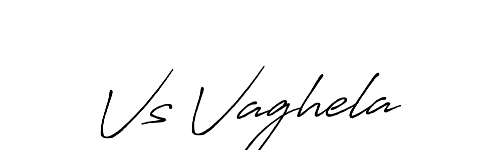 How to make Vs Vaghela signature? Antro_Vectra_Bolder is a professional autograph style. Create handwritten signature for Vs Vaghela name. Vs Vaghela signature style 7 images and pictures png