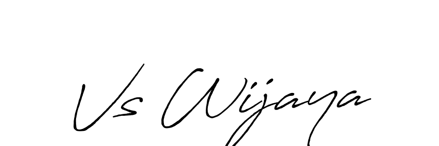 The best way (Antro_Vectra_Bolder) to make a short signature is to pick only two or three words in your name. The name Vs Wijaya include a total of six letters. For converting this name. Vs Wijaya signature style 7 images and pictures png