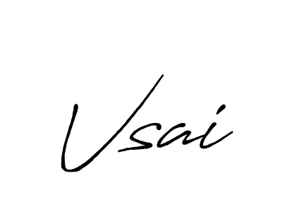 Use a signature maker to create a handwritten signature online. With this signature software, you can design (Antro_Vectra_Bolder) your own signature for name Vsai. Vsai signature style 7 images and pictures png