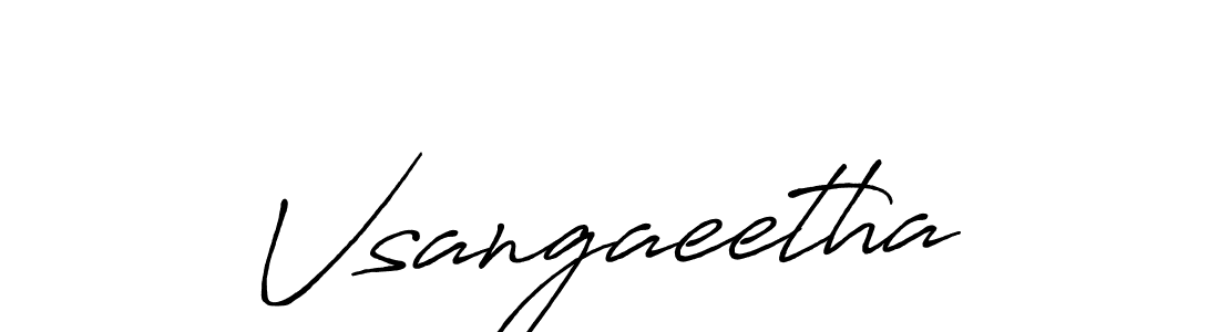 Make a beautiful signature design for name Vsangaeetha. With this signature (Antro_Vectra_Bolder) style, you can create a handwritten signature for free. Vsangaeetha signature style 7 images and pictures png