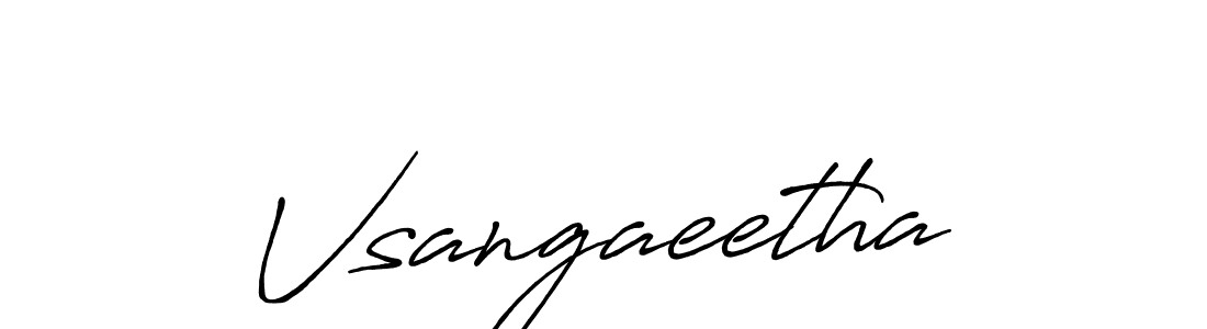 Vsangaeetha stylish signature style. Best Handwritten Sign (Antro_Vectra_Bolder) for my name. Handwritten Signature Collection Ideas for my name Vsangaeetha. Vsangaeetha signature style 7 images and pictures png