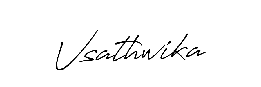 Create a beautiful signature design for name Vsathwika. With this signature (Antro_Vectra_Bolder) fonts, you can make a handwritten signature for free. Vsathwika signature style 7 images and pictures png