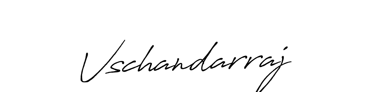 How to make Vschandarraj name signature. Use Antro_Vectra_Bolder style for creating short signs online. This is the latest handwritten sign. Vschandarraj signature style 7 images and pictures png