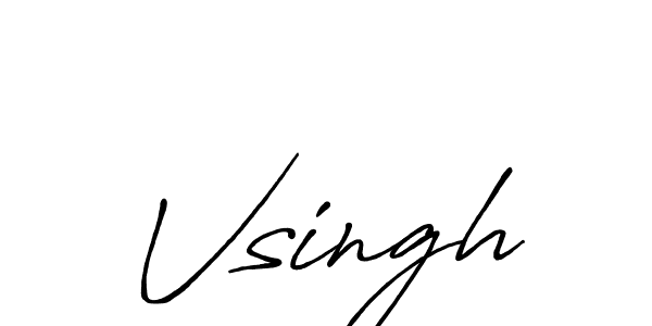 Also we have Vsingh name is the best signature style. Create professional handwritten signature collection using Antro_Vectra_Bolder autograph style. Vsingh signature style 7 images and pictures png