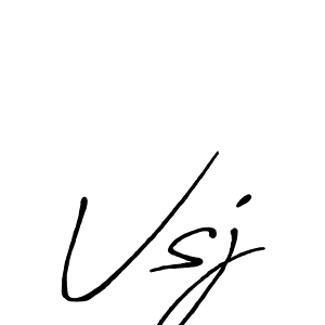 How to make Vsj name signature. Use Antro_Vectra_Bolder style for creating short signs online. This is the latest handwritten sign. Vsj signature style 7 images and pictures png