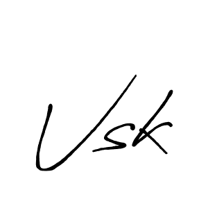 You should practise on your own different ways (Antro_Vectra_Bolder) to write your name (Vsk) in signature. don't let someone else do it for you. Vsk signature style 7 images and pictures png