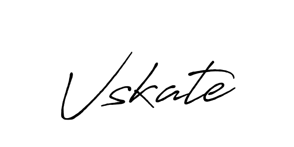 Use a signature maker to create a handwritten signature online. With this signature software, you can design (Antro_Vectra_Bolder) your own signature for name Vskate. Vskate signature style 7 images and pictures png