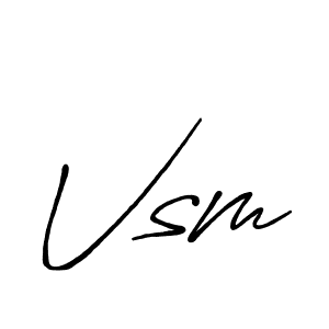 Also we have Vsm name is the best signature style. Create professional handwritten signature collection using Antro_Vectra_Bolder autograph style. Vsm signature style 7 images and pictures png