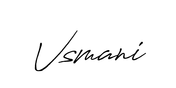 Make a beautiful signature design for name Vsmani. With this signature (Antro_Vectra_Bolder) style, you can create a handwritten signature for free. Vsmani signature style 7 images and pictures png