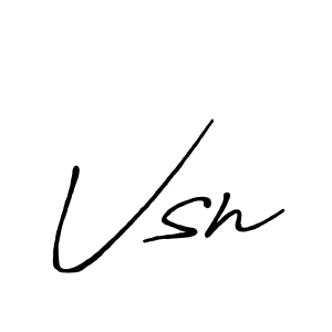 Create a beautiful signature design for name Vsn. With this signature (Antro_Vectra_Bolder) fonts, you can make a handwritten signature for free. Vsn signature style 7 images and pictures png