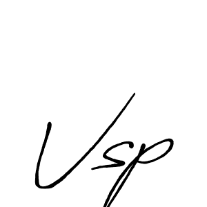 How to make Vsp signature? Antro_Vectra_Bolder is a professional autograph style. Create handwritten signature for Vsp name. Vsp signature style 7 images and pictures png