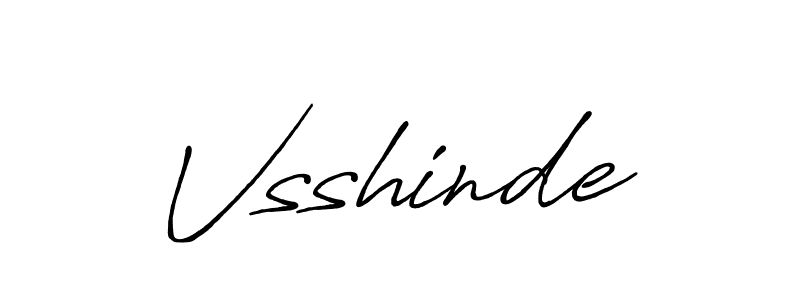 Make a beautiful signature design for name Vsshinde. With this signature (Antro_Vectra_Bolder) style, you can create a handwritten signature for free. Vsshinde signature style 7 images and pictures png