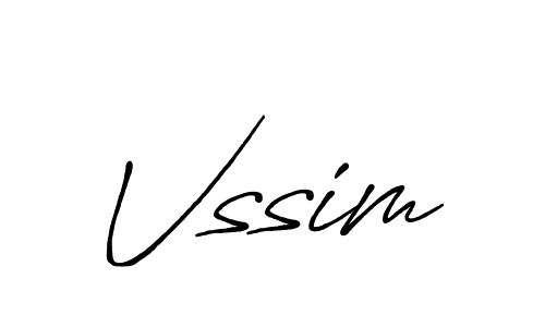 Vssim stylish signature style. Best Handwritten Sign (Antro_Vectra_Bolder) for my name. Handwritten Signature Collection Ideas for my name Vssim. Vssim signature style 7 images and pictures png