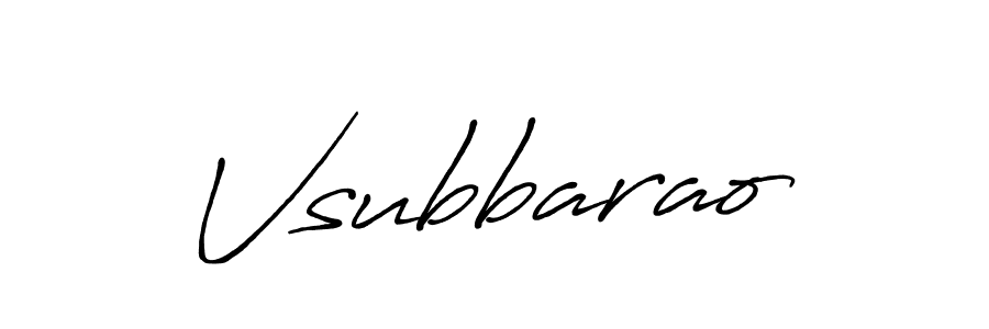 Vsubbarao stylish signature style. Best Handwritten Sign (Antro_Vectra_Bolder) for my name. Handwritten Signature Collection Ideas for my name Vsubbarao. Vsubbarao signature style 7 images and pictures png