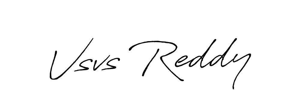 Create a beautiful signature design for name Vsvs Reddy. With this signature (Antro_Vectra_Bolder) fonts, you can make a handwritten signature for free. Vsvs Reddy signature style 7 images and pictures png