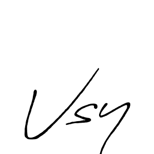 Use a signature maker to create a handwritten signature online. With this signature software, you can design (Antro_Vectra_Bolder) your own signature for name Vsy. Vsy signature style 7 images and pictures png