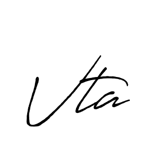 How to make Vta name signature. Use Antro_Vectra_Bolder style for creating short signs online. This is the latest handwritten sign. Vta signature style 7 images and pictures png