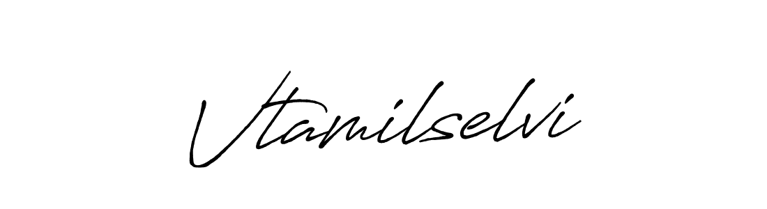 Also You can easily find your signature by using the search form. We will create Vtamilselvi name handwritten signature images for you free of cost using Antro_Vectra_Bolder sign style. Vtamilselvi signature style 7 images and pictures png