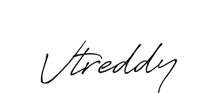 Create a beautiful signature design for name Vtreddy. With this signature (Antro_Vectra_Bolder) fonts, you can make a handwritten signature for free. Vtreddy signature style 7 images and pictures png