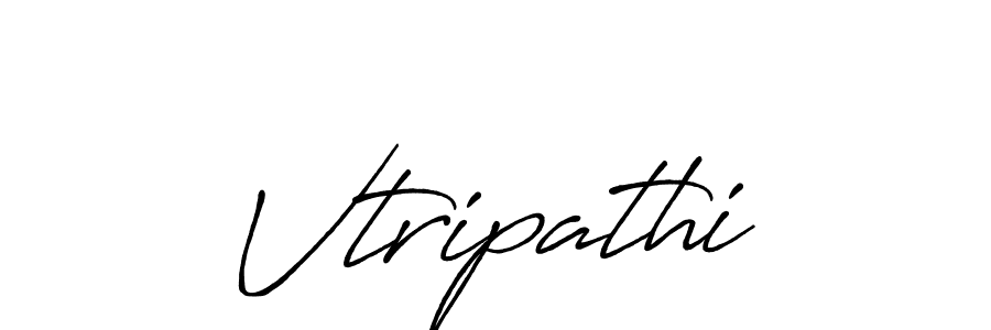 Vtripathi stylish signature style. Best Handwritten Sign (Antro_Vectra_Bolder) for my name. Handwritten Signature Collection Ideas for my name Vtripathi. Vtripathi signature style 7 images and pictures png