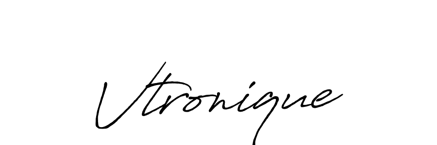 How to make Vtronique name signature. Use Antro_Vectra_Bolder style for creating short signs online. This is the latest handwritten sign. Vtronique signature style 7 images and pictures png