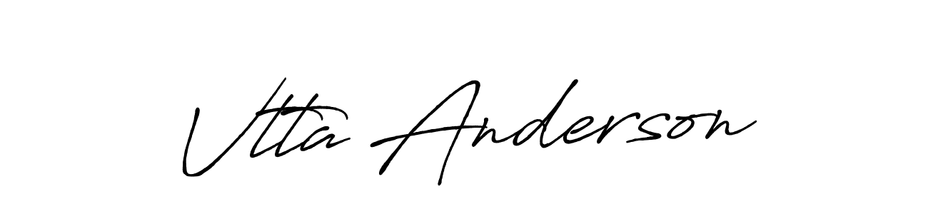 Antro_Vectra_Bolder is a professional signature style that is perfect for those who want to add a touch of class to their signature. It is also a great choice for those who want to make their signature more unique. Get Vtta Anderson name to fancy signature for free. Vtta Anderson signature style 7 images and pictures png