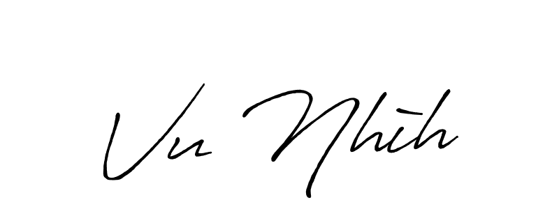 Use a signature maker to create a handwritten signature online. With this signature software, you can design (Antro_Vectra_Bolder) your own signature for name Vu Nhìh. Vu Nhìh signature style 7 images and pictures png