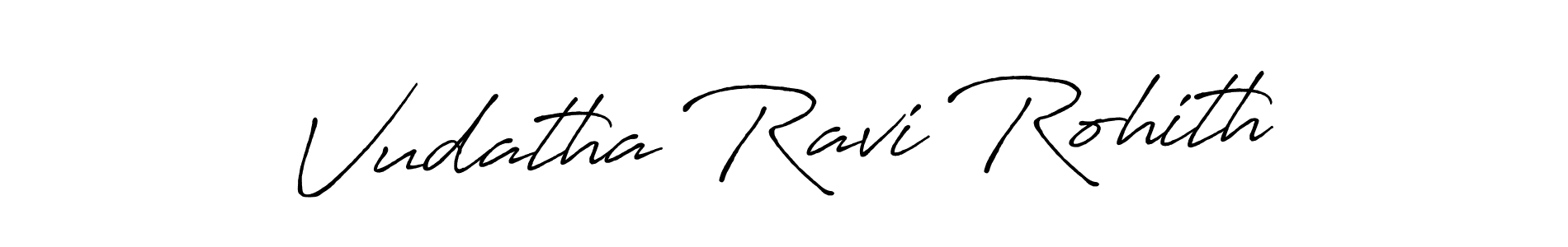 Create a beautiful signature design for name Vudatha Ravi Rohith. With this signature (Antro_Vectra_Bolder) fonts, you can make a handwritten signature for free. Vudatha Ravi Rohith signature style 7 images and pictures png