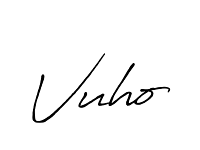 Similarly Antro_Vectra_Bolder is the best handwritten signature design. Signature creator online .You can use it as an online autograph creator for name Vuho. Vuho signature style 7 images and pictures png