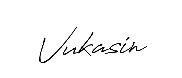 How to make Vukasin name signature. Use Antro_Vectra_Bolder style for creating short signs online. This is the latest handwritten sign. Vukasin signature style 7 images and pictures png