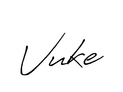 How to make Vuke name signature. Use Antro_Vectra_Bolder style for creating short signs online. This is the latest handwritten sign. Vuke signature style 7 images and pictures png