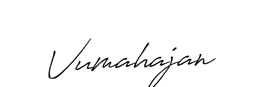 Design your own signature with our free online signature maker. With this signature software, you can create a handwritten (Antro_Vectra_Bolder) signature for name Vumahajan. Vumahajan signature style 7 images and pictures png