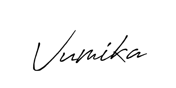 You should practise on your own different ways (Antro_Vectra_Bolder) to write your name (Vumika) in signature. don't let someone else do it for you. Vumika signature style 7 images and pictures png