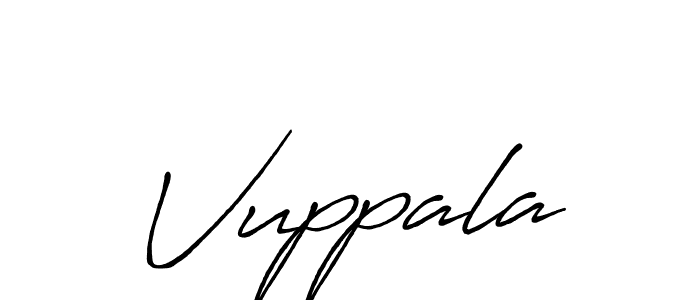 Make a beautiful signature design for name Vuppala. With this signature (Antro_Vectra_Bolder) style, you can create a handwritten signature for free. Vuppala signature style 7 images and pictures png