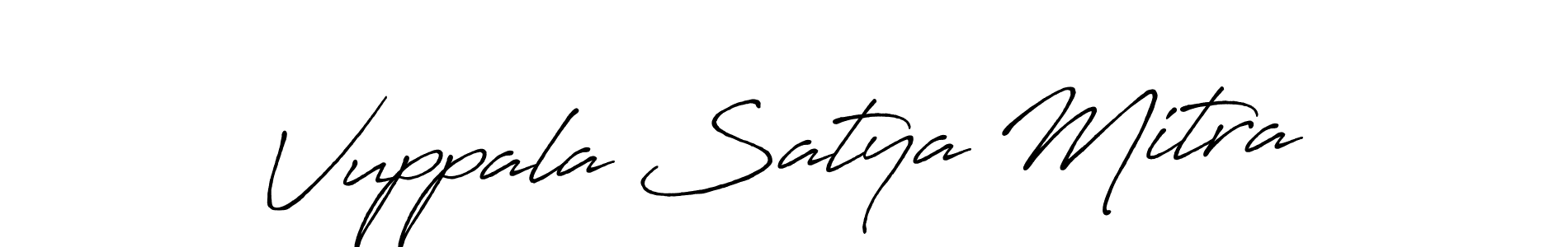 Create a beautiful signature design for name Vuppala Satya Mitra. With this signature (Antro_Vectra_Bolder) fonts, you can make a handwritten signature for free. Vuppala Satya Mitra signature style 7 images and pictures png