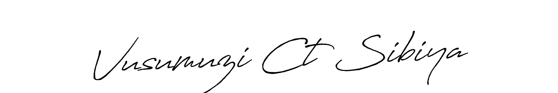 How to make Vusumuzi Ct Sibiya name signature. Use Antro_Vectra_Bolder style for creating short signs online. This is the latest handwritten sign. Vusumuzi Ct Sibiya signature style 7 images and pictures png