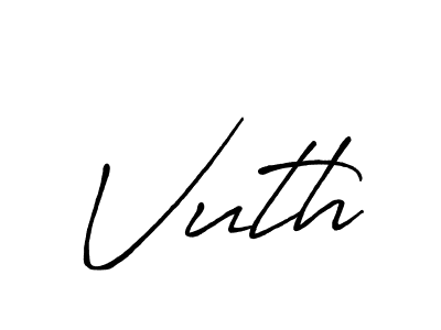 Make a beautiful signature design for name Vuth. Use this online signature maker to create a handwritten signature for free. Vuth signature style 7 images and pictures png