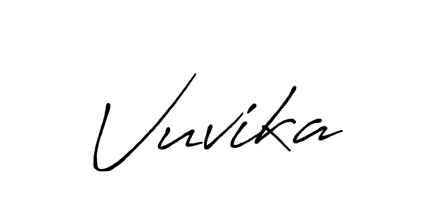 How to make Vuvika signature? Antro_Vectra_Bolder is a professional autograph style. Create handwritten signature for Vuvika name. Vuvika signature style 7 images and pictures png
