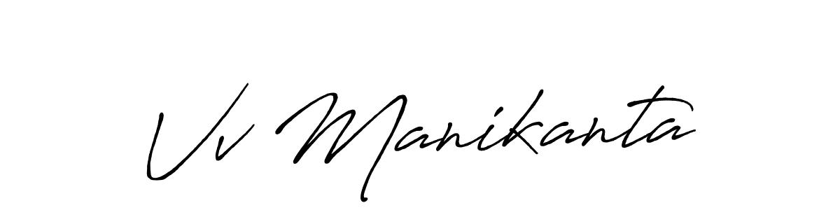 You can use this online signature creator to create a handwritten signature for the name Vv Manikanta. This is the best online autograph maker. Vv Manikanta signature style 7 images and pictures png