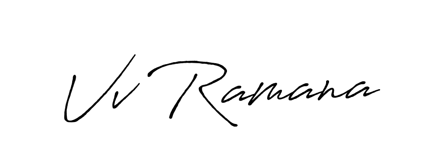 Use a signature maker to create a handwritten signature online. With this signature software, you can design (Antro_Vectra_Bolder) your own signature for name Vv Ramana. Vv Ramana signature style 7 images and pictures png