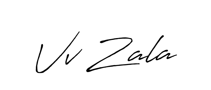 The best way (Antro_Vectra_Bolder) to make a short signature is to pick only two or three words in your name. The name Vv Zala include a total of six letters. For converting this name. Vv Zala signature style 7 images and pictures png