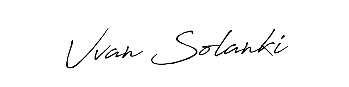 Design your own signature with our free online signature maker. With this signature software, you can create a handwritten (Antro_Vectra_Bolder) signature for name Vvan Solanki. Vvan Solanki signature style 7 images and pictures png