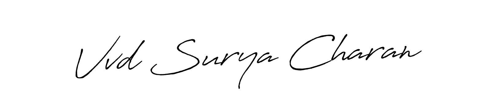 This is the best signature style for the Vvd Surya Charan name. Also you like these signature font (Antro_Vectra_Bolder). Mix name signature. Vvd Surya Charan signature style 7 images and pictures png
